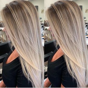 NEW 26” brown and blond human hair wig